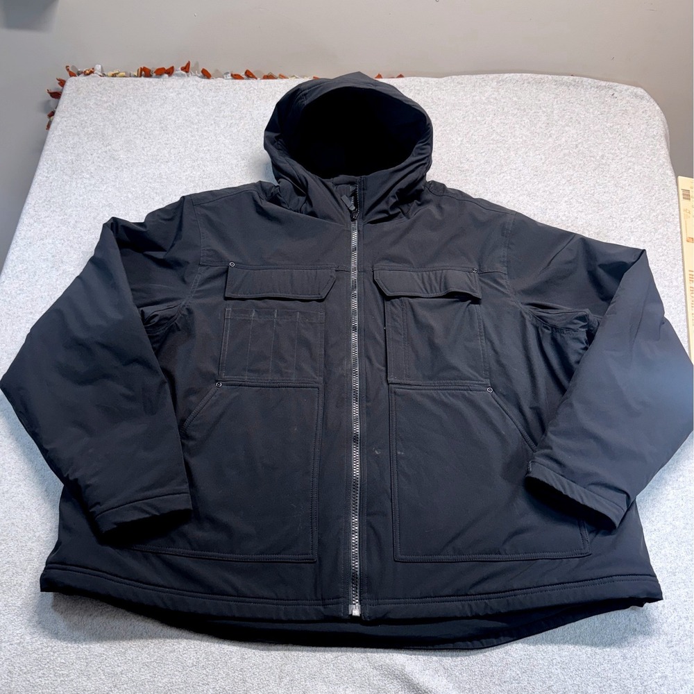 Duluth Trading Co Hooded Jacket Mens 3XL Black Thermore Insulated Workwear‎
